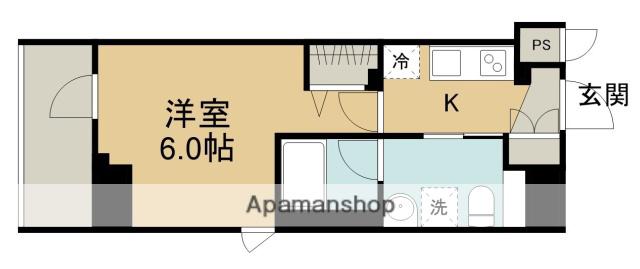 ステージグランデ相模原(1K/13階)の間取り写真