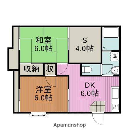 サンデリカ(2SDK/2階)の間取り写真