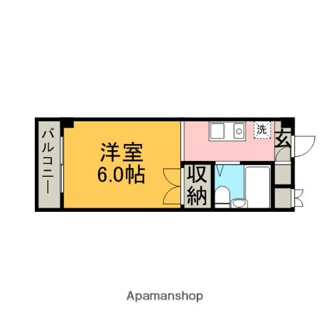 コスモタウン文京(ワンルーム/1階)の間取り写真