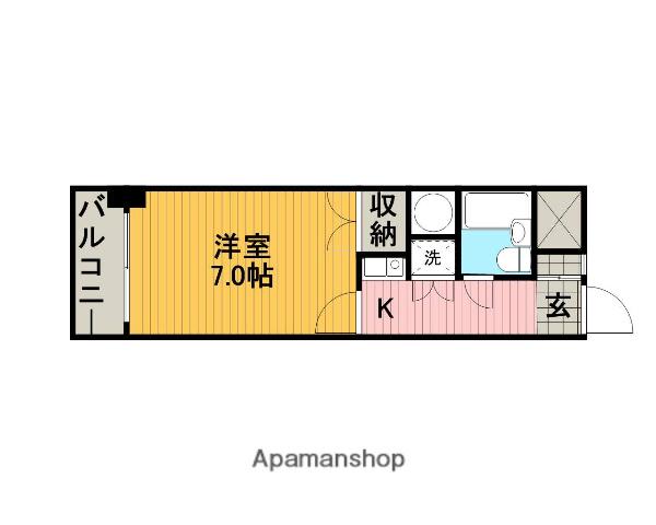 シングルハイツ相模大野 2階階 間取り