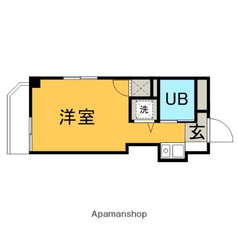 サロンボングウ(ワンルーム/4階)の間取り写真