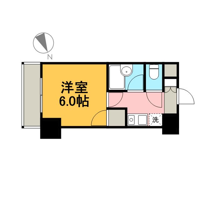 メゾン・ド・オヤマ(1K/2階)の間取り写真