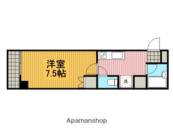 さがみのハイツ(1K/1階)の間取り写真