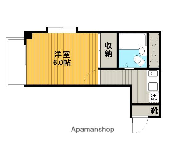 KSビル(1K/3階)の間取り写真