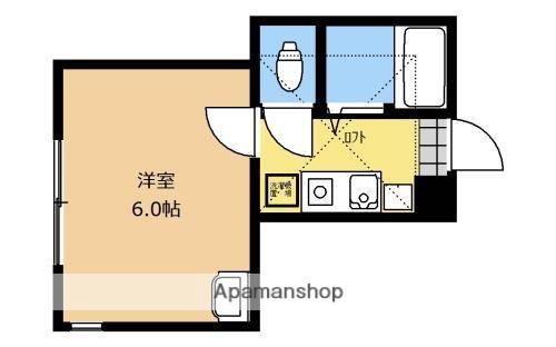 ロッシェル共和Ⅱ(1K/1階)の間取り写真