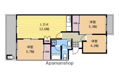 KSB淵野辺(3LDK/3階)の間取り写真