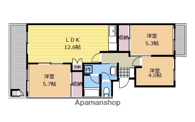 KSB淵野辺(3LDK/4階)の間取り写真