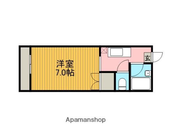 IJハウス北(1K/1階)の間取り写真