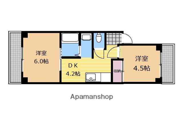 メゾン・ド・GEN(2K/3階)の間取り写真