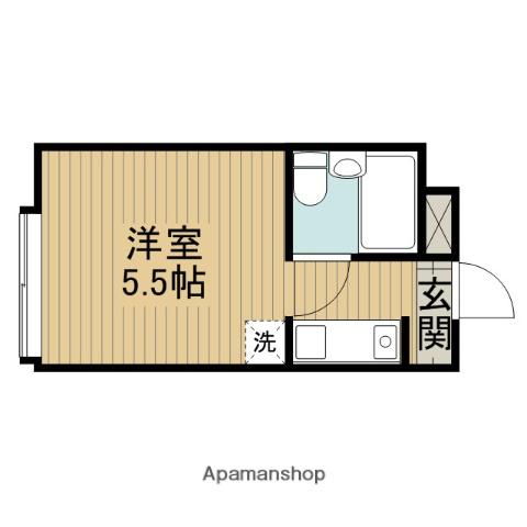 ウイング相模原Ⅱ(ワンルーム/1階)の間取り写真