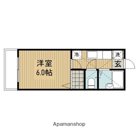 シェトワ(1K/2階)の間取り写真