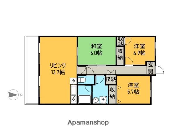 プリマベーラⅢ(3LDK/2階)の間取り写真