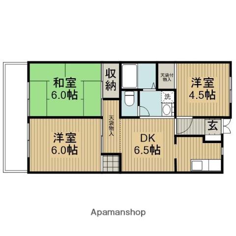 アーバン淵野辺(3DK/5階)の間取り写真