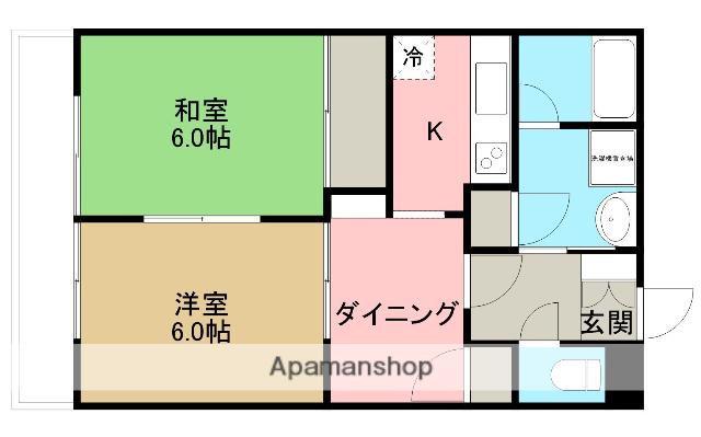 メゾンボヌール(2DK/2階)の間取り写真