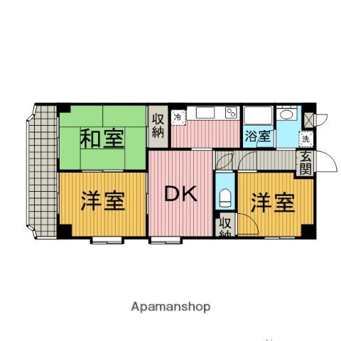 メゾンボヌール(3DK/2階)の間取り写真