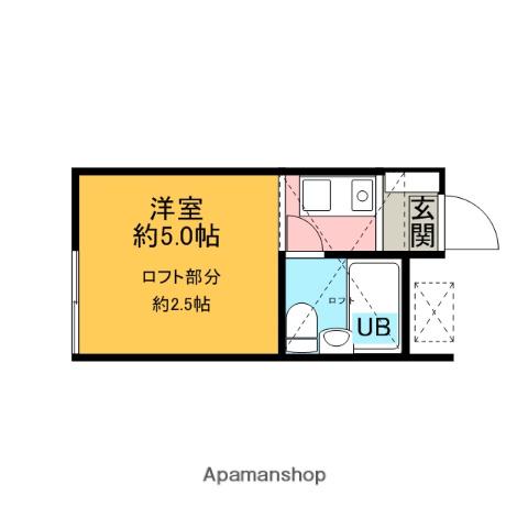 グリーンハウス千代田(ワンルーム/2階)の間取り写真