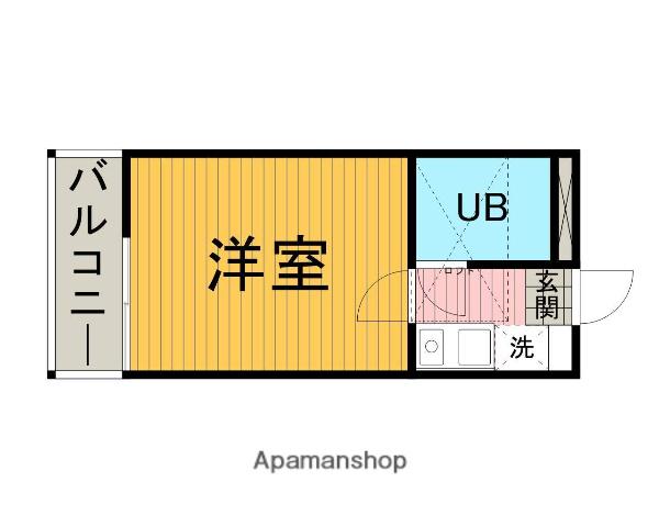 エクレール中央林間(1K/2階)の間取り写真