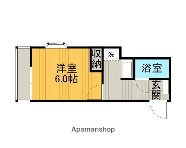 エクレール中央林間(1K/1階)の間取り写真