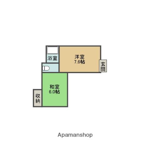 KSコーポ(1DK/2階)の間取り写真