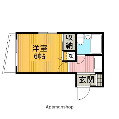 ダイアパレス淵野辺2(1K/3階)の間取り写真
