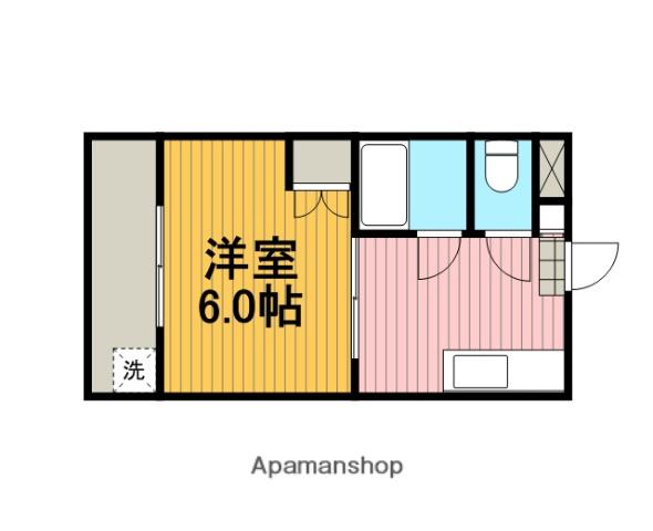 長谷川マンション(1K/2階)の間取り写真