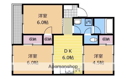 コーポ高橋(3DK/2階)の間取り写真