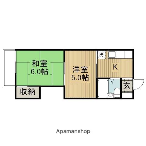 グレイスマサヨシ(2K/2階)の間取り写真