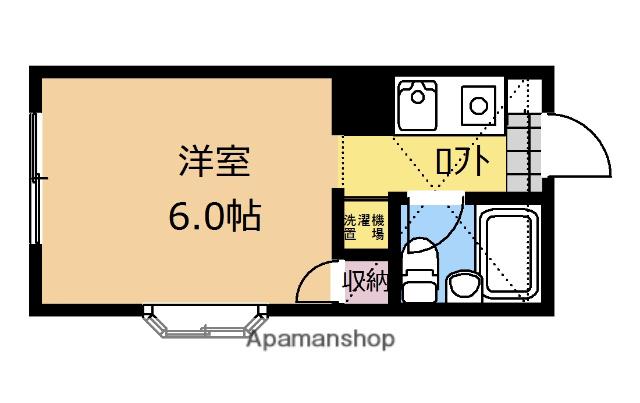 メゾンS(ワンルーム/2階)の間取り写真
