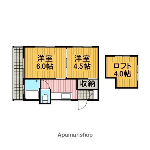 清新ハイツ(2K/2階)の間取り写真