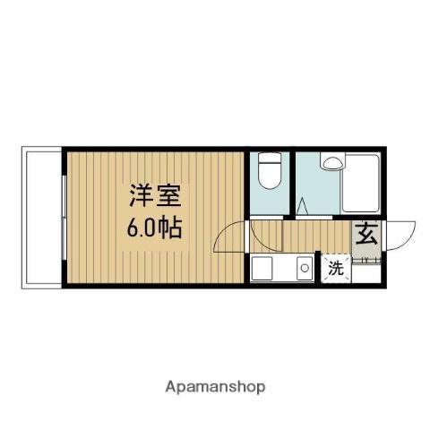 イザットパレス淵野辺(1K/1階)の間取り写真