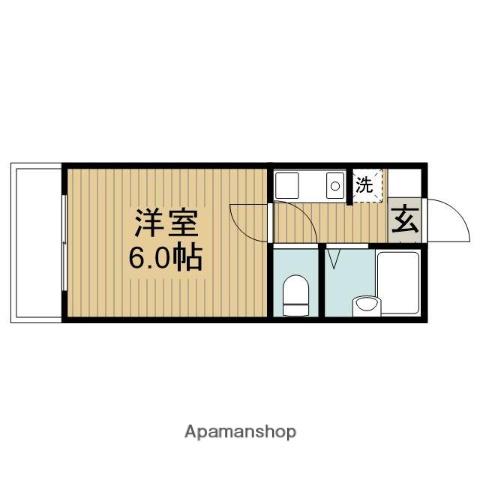 イザットパレス淵野辺(1K/1階)の間取り写真