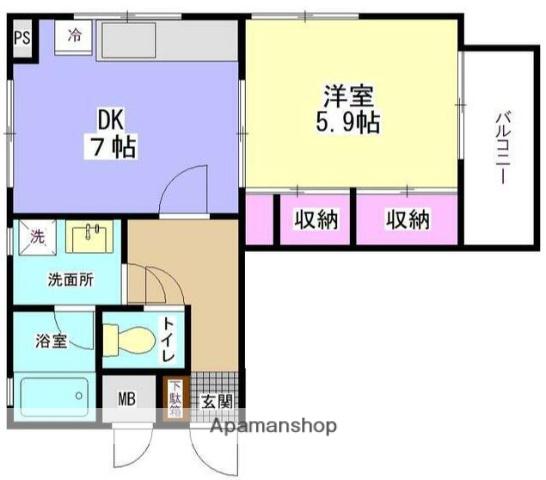 エルラード北里 I 2階階 間取り