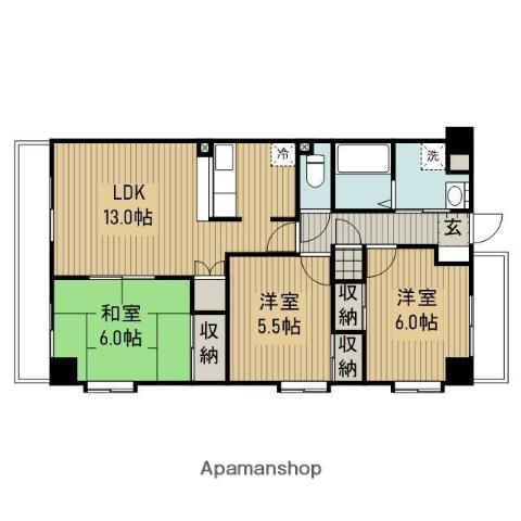 ドルフソニアドーロ(3LDK/2階)の間取り写真