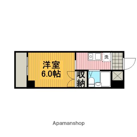 アメニティー山本(1K/1階)の間取り写真