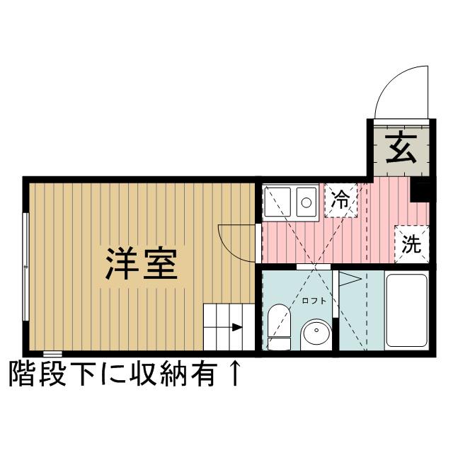 チャーリーズハウス相模大野(1K/1階)の間取り写真