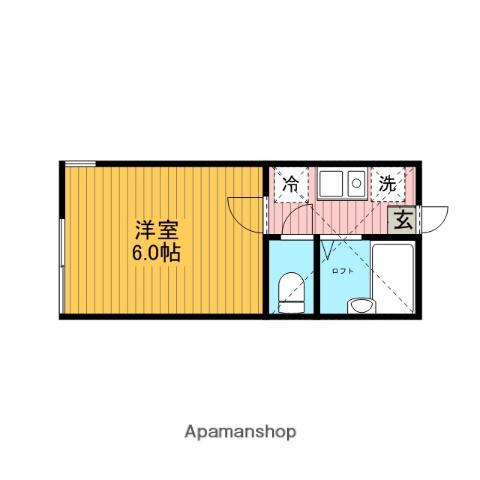 プランドール(1K/2階)の間取り写真