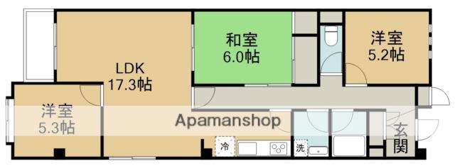 アーク相模原レジデンス(3LDK/2階)の間取り写真