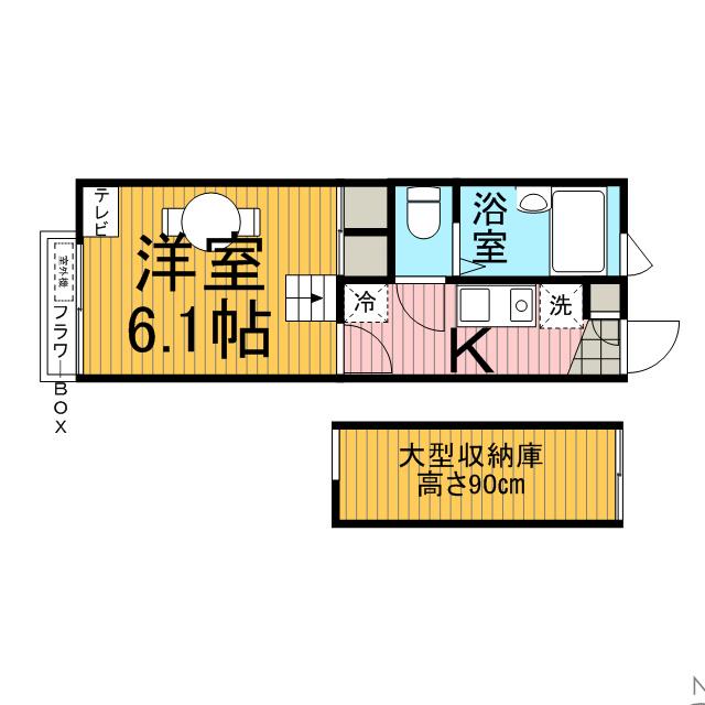 レオパレス輝跡 1階階 間取り