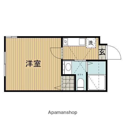 ラ・シャンス古淵(1K/1階)の間取り写真