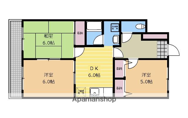 メゾンアゼリア(3DK/1階)の間取り写真