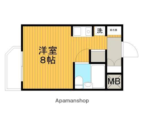 シャルム淵野辺(ワンルーム/2階)の間取り写真