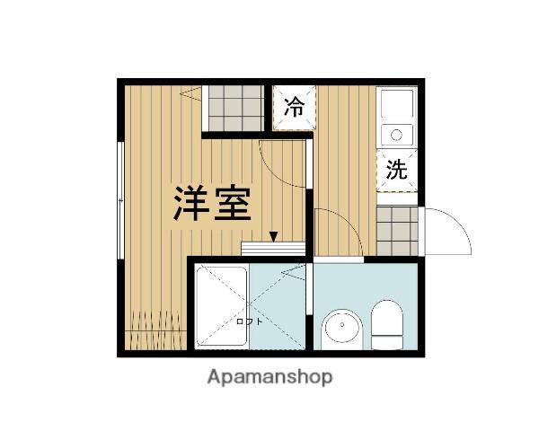 ドミール・ワタナベ(1K/2階)の間取り写真