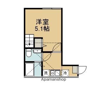 TINA 小田急相模原Ⅱ(1K/1階)の間取り写真