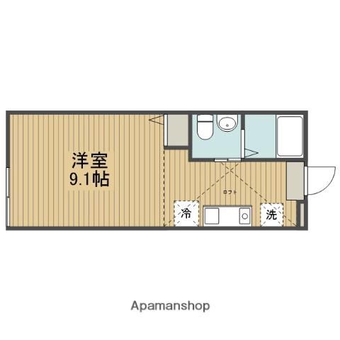 サニーベール陽光台(ワンルーム/2階)の間取り写真