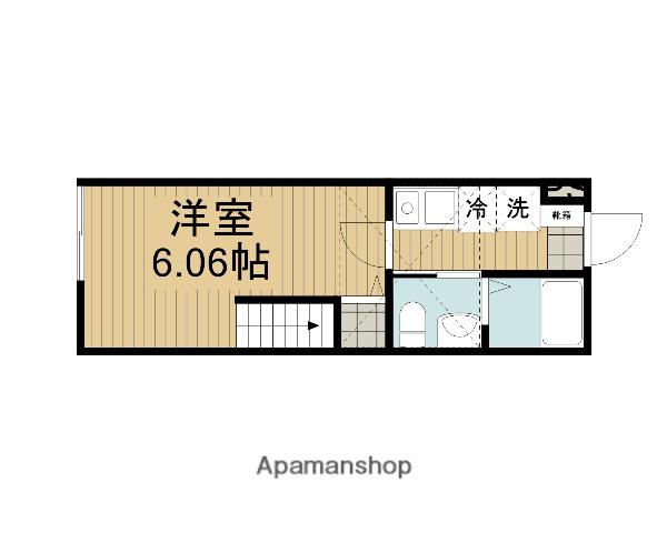 アデライン(1K/1階)の間取り写真