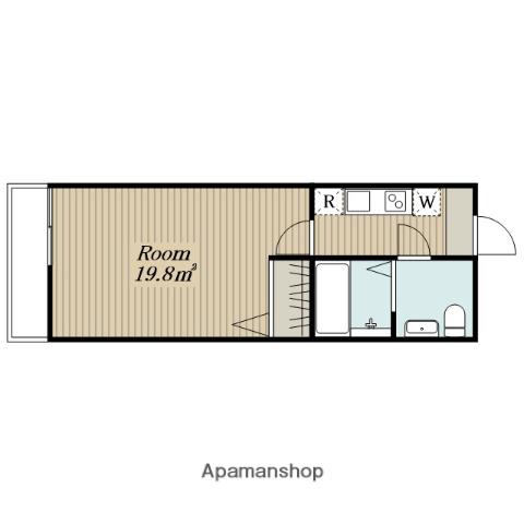 アザーレ・ソラ淵野辺(1K/1階)の間取り写真