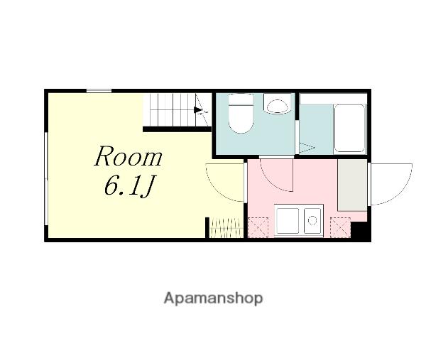 LEAFIA(1K/1階)の間取り写真