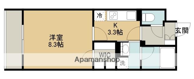 クレスト(1K/3階)の間取り写真