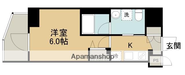ステージグランデ相模原(1K/9階)の間取り写真