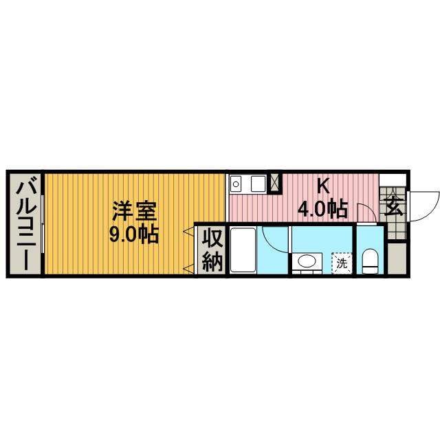 パークライフ(1K/3階)の間取り写真